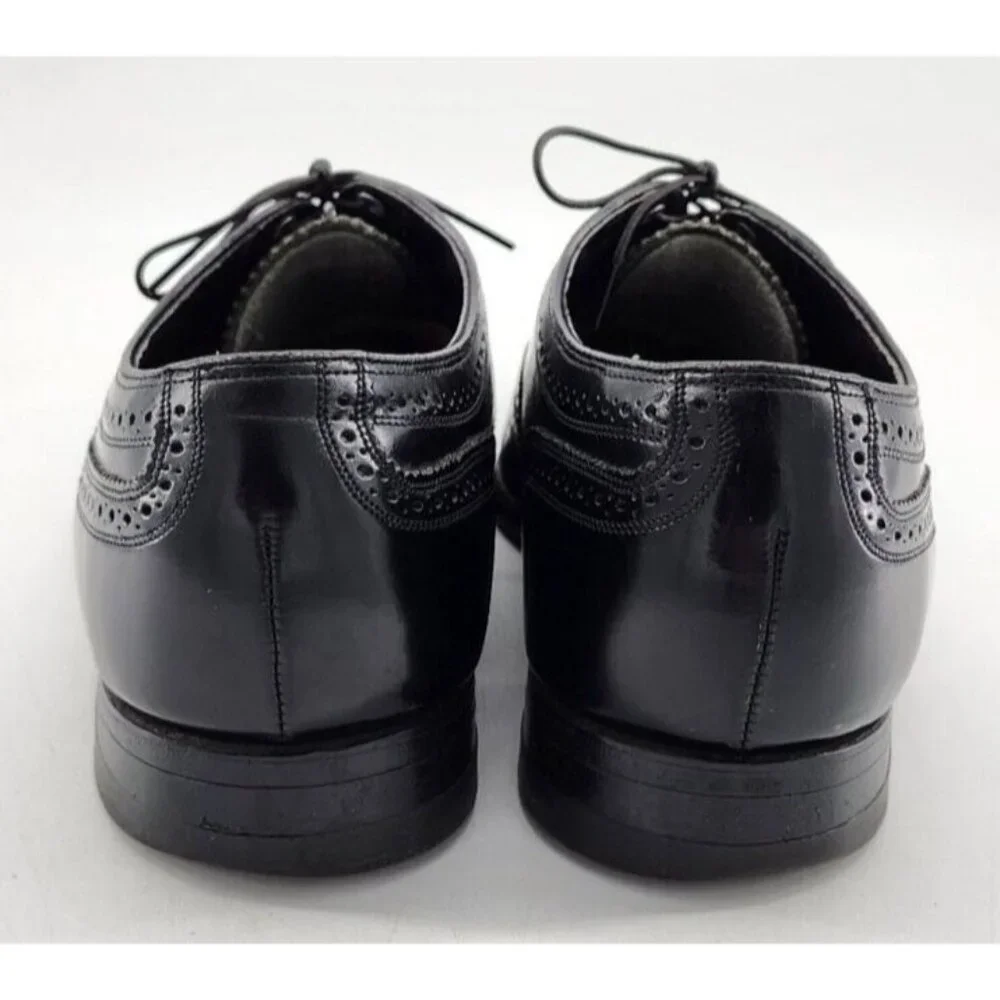 Florsheim Imperial Black Leather Lace Up Wingtip Oxford Brogue Shoes Size 10.5 E